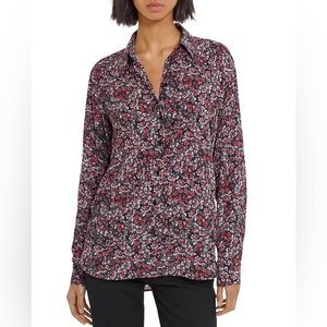 THE KOOPLES Size 2 Floral Long Sleeve Button Down Shirt. US Size M